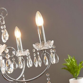 Luster Lucande Solveig, Ø 60 cm, 5 svetiel, chróm
