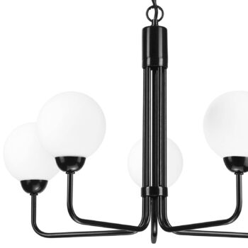 Luster Malou so sklenenými tienidlami, 5-plameňové