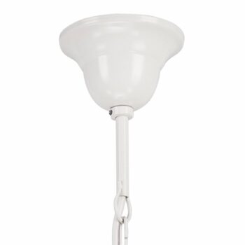 Luster Mary s piatimi tienidlami na lampu, biely