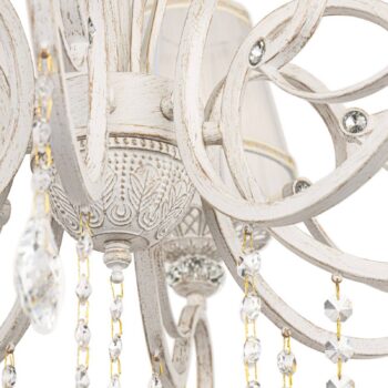 Luster Maytoni Grace, biely, 10 svetiel, organza