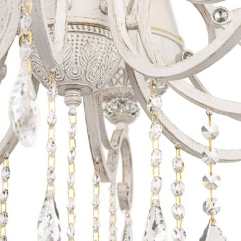 Luster Maytoni Grace, biely, 10 svetiel, organza