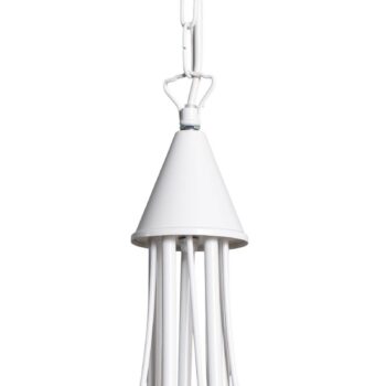Luster Milvia, 5-plameňové, biela/farba dreva, kov