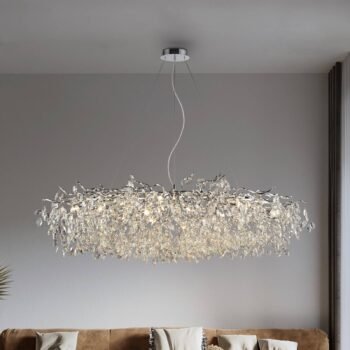 Luster Paul Neuhaus Ricicle, chróm, dĺžka 150 cm