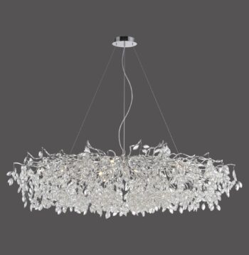 Luster Paul Neuhaus Ricicle, chróm, dĺžka 150 cm
