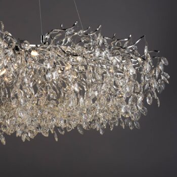 Luster Paul Neuhaus Ricicle, chróm, dĺžka 150 cm