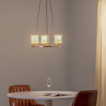 Luster Ressa, Ø 44 cm, mosadz antik, 3-pl.