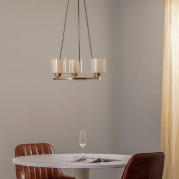Luster Ressa, Ø 44 cm, mosadz antik, 3-pl.