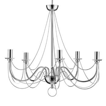 Luster Retro striebro 6-pl. 75 cm zavesenie