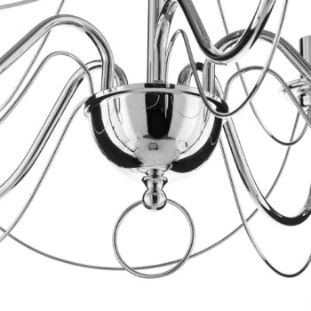 Luster Retro striebro 6-pl. 75 cm zavesenie