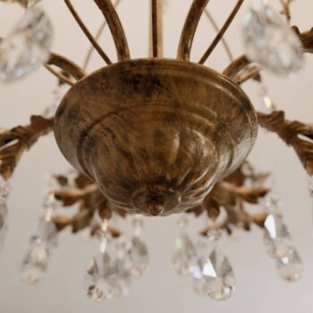 Luster Teresa, bronz, krištáľ, Ø 70 cm, 8 svetiel