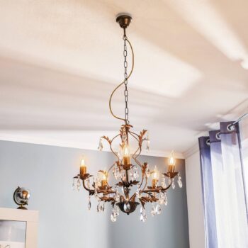 Luster Teresa s kryštálmi, 5-plameňové