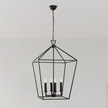 Luster Till 13251, čierny, kov, 4-plameňové