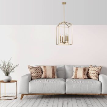 Luster Till 13256, zlatý, kov, 4-plameňové