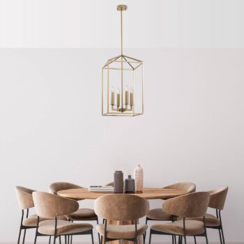 Luster Till 13256, zlatý, kov, 4-plameňové