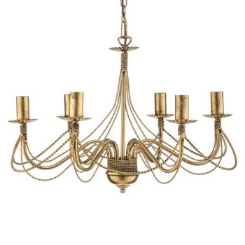 Luster Tori 6, 6-plameňové, zlaté