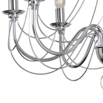 Luster retro, 8-plameňové 75cm, chróm