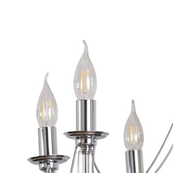 Luster retro, 8-plameňové 75cm, chróm
