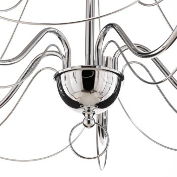 Luster retro, päťramenný 75 cm, chróm
