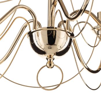 Luster retro, päťramenný 75 cm, zlatý