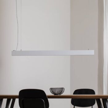 Luxe LED závesné svetlo, biele, dĺžka 112,5 cm, kov, 4 000 K