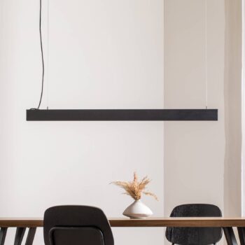 Luxe LED závesné svetlo, čierne Dĺžka 112,5 cm Kov 4 000 K