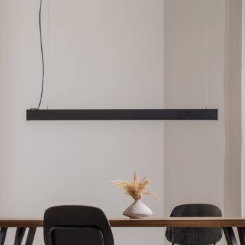 Luxe LED závesné svetlo, čierne Dĺžka 112,5 cm Kov 4 000 K