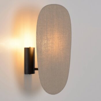 MARKET SET Nástenná lampa Screen 70. roky, výška 40 cm, juta, textil