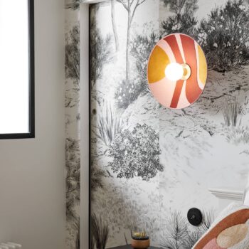 MARKET SET Nástenná lampa Sonia Laudet Ø 40 cm ružová