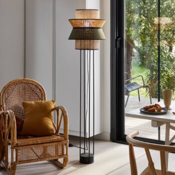 MARKET SET Singapour DBL stojacia lampa, kaki/kari