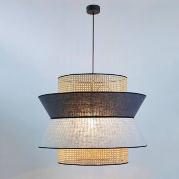MARKET SET Singapour XXL závesná lampa sivá