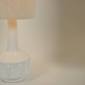 MARKET SET Stojacia lampa Jimmy, biela/béžová, 121 cm