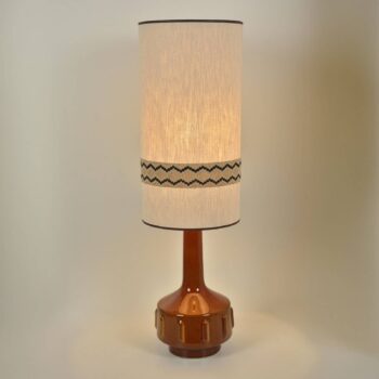 MARKET SET Stojacia lampa Jimmy, výška 121 cm keramika, vzorovaný lem