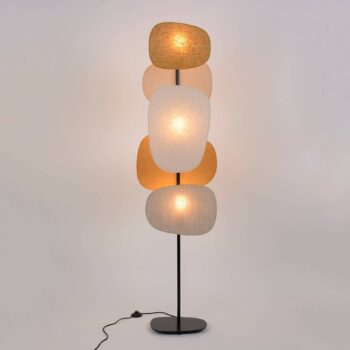 MARKET SET Stojacia lampa Screen 70. roky, viacfarebná, ľan, 174 cm