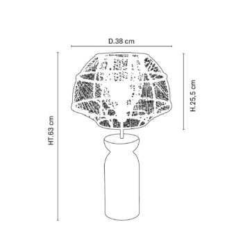MARKET SET Stolná lampa Odyssée, výška 63 cm