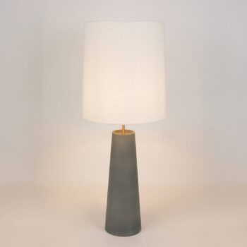 MARKET SET Stolová lampa Cosiness, 102 cm, sivá/biela, keramika
