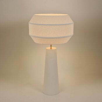 MARKET SET Stolová lampa Cosiness, 85 cm, biela, kov/textil