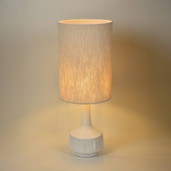 MARKET SET Stolová lampa Jimmy, biela/béžová, výška 83 cm