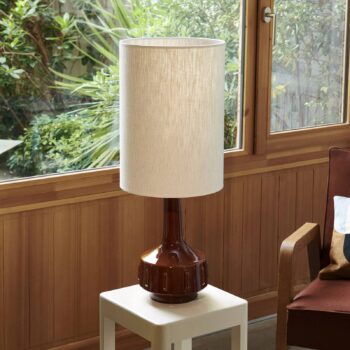 MARKET SET Stolová lampa Jimmy, hnedá/béžová, výška 83 cm