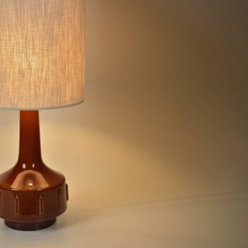 MARKET SET Stolová lampa Jimmy, hnedá/béžová, výška 83 cm