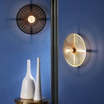 MARKET SET Waterlily nástenné svietidlo, čierna