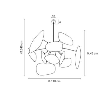 MARKET SET Závesná lampa Screen 70. roky, Ø 110 cm, ľan, farebná