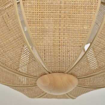 MARKET SET Závesné svietidlo Coquillage, 70 cm, prírodná farba, ratan