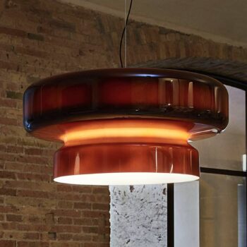 MARSET Bohemia LED závesné, Triac, jantárová