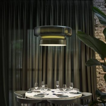 MARSET Bohemia LED závesné svietidlo Triac, zelená