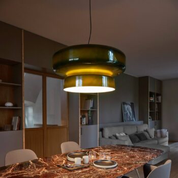 MARSET Bohemia LED závesné svietidlo Triac, zelená
