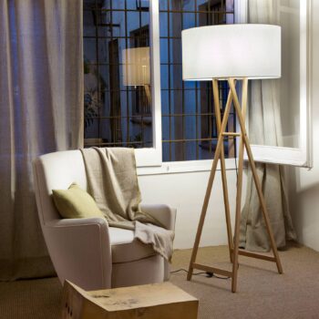 MARSET Cala P165 stojaca lampa dub/perleťovo biela