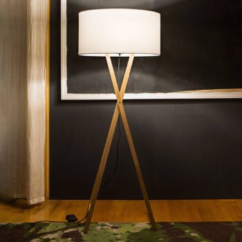 MARSET Cala P165 stojaca lampa dub/perleťovo biela