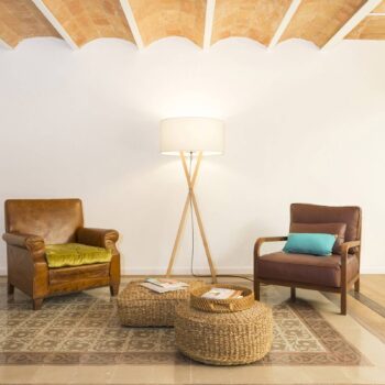 MARSET Cala P165 stojaca lampa dub/perleťovo biela