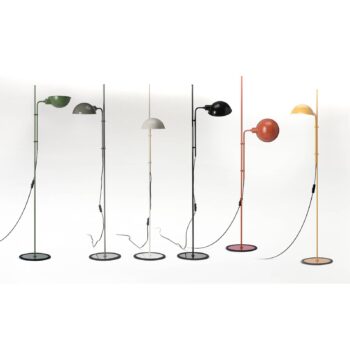 MARSET Funiculí stojaca lampa, machovo sivá