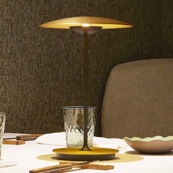 MARSET Ginger LED dobíjacia stolová lampa hliník, mosadz